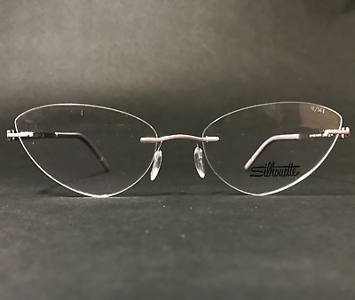 #ad Silhouette Eyeglasses Frames 5529 HE 4000 Purple Silver Momentum 56 17 135 $249.99