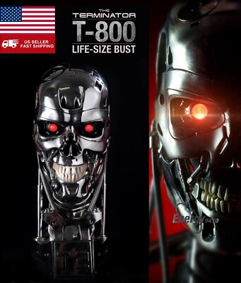 #ad IN US Terminator T2 Arnold T800 Life size Bust Endoskeleton Skull Resin Statue $177.99