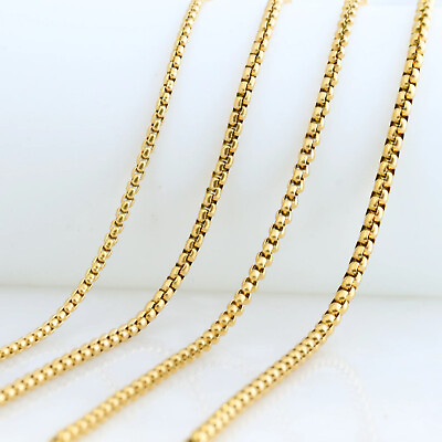 #ad Wholesale Gold Stainless Steel Box Necklace Chains for Jewelry Making Chain $42.00