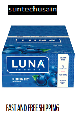 #ad Luna Bar Whole Nutrition Snack Bars Gluten Free Blueberry Bliss 15 Ct 1.69 o $15.20