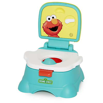 #ad Elmo Hooray 3 in 1 Potty Chair Toilet Trainer Step Stool Flush $26.98