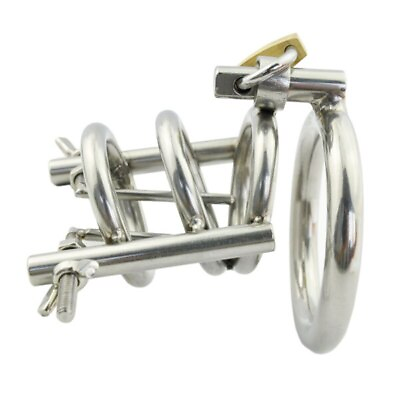 #ad Stainless Steel Male Chastity device Sound Dilators Ring Plugs Sounding locdown C $30.99