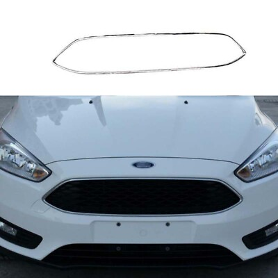 #ad 1PCS Front Center Mesh Grille Grill Frame Chrome Fit For Ford Focus 2015 2018 $215.01