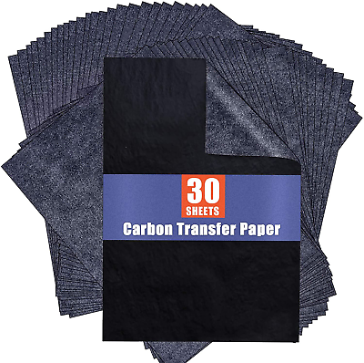 #ad #ad Carbon Paper for Tracing Graphite Transfer Paper 30 Pcs Black 8.27 X 11.81 $5.96