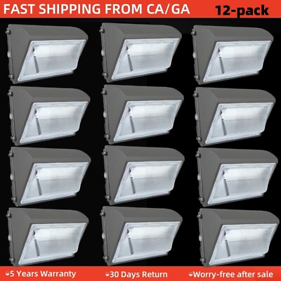 #ad 12 Pack 150W LED Wall Lights with Dusk to Dawn Photocell Sensor18000LM 5000K $1013.79