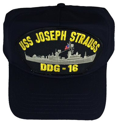 #ad USS JOSEPH STRAUSS DDG 16 HAT USN NAVY SHIP GUIDED MISSILE DESTROYER ADAMS CLASS $24.99