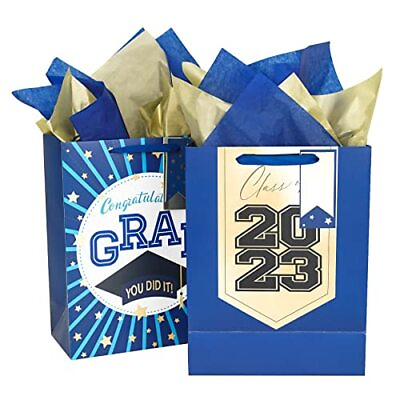 Two sided Large Graduation Gift Bags with Tissue Paper and Tag for Class of $19.04