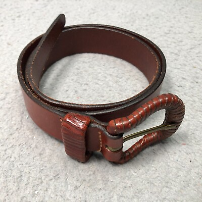 #ad Abercrombie and Fitch Belt Ladies S Brown Leather Vintage Small $13.67