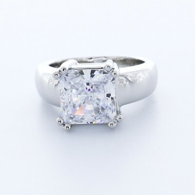 #ad 3.08ct G VS1 Princess Natural Diamond 18K Gold Solitaire Engagement Ring $20520.00