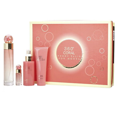 #ad #ad Perry Ellis 360 Coral Eau de Parfum 4PCS Gift Set For Women $39.99