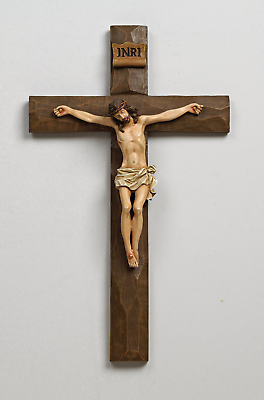 #ad Jesus Driftwood Textured Crucifix 12 Inch Hanging Wall Cross $29.77