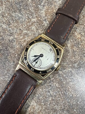 #ad Vintage Solid 14k Gold 1930s Men#x27;s Hamilton Wrist Watch 19J 979 $2997.00