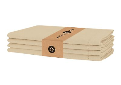 #ad Cloth Napkins Set of 4 Hemstiched Edges 100% Cotton Washable Dinner Napkins 1... $20.16