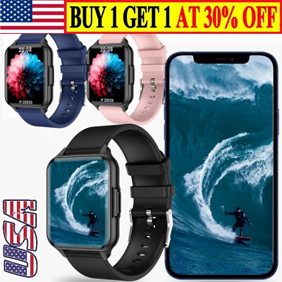 #ad Smart Watch Women Men Fitness Tracker Heart Rate For iPhone Android Waterproof $24.99