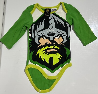 #ad NRL Canberra Raiders Baby One Piece Size 00 3 6 Months New without Tags AU $30.00