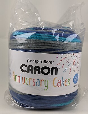 #ad Yarnspirations Caron Anniversary Cakes Yarn Reef Blue 35.3 oz 1061 Yards $31.99