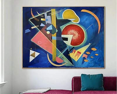 #ad 48x60quot; Abstract Colorful Shapes Expressionist Art Kandinsky Style FORM PLEASUE $682.00