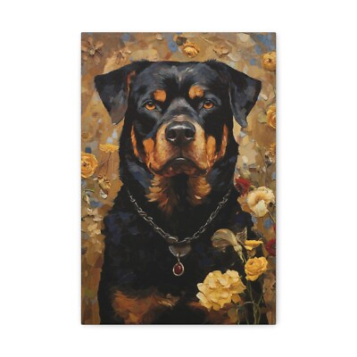 #ad Rottweiler Wall Art Print Rott Wall Decor Rottie Butcher#x27;s Dog Lover Gift Canvas $29.99