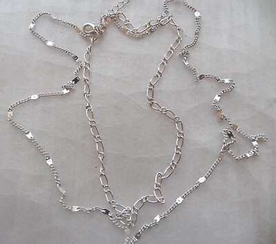 #ad Silver Double Chain Necklace #jewelry #fashion #necklace #chains $6.54