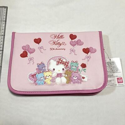 #ad Hello Kitty Pouch Shimamura 50 Anniversary Pink Multi Case Japan New $96.00