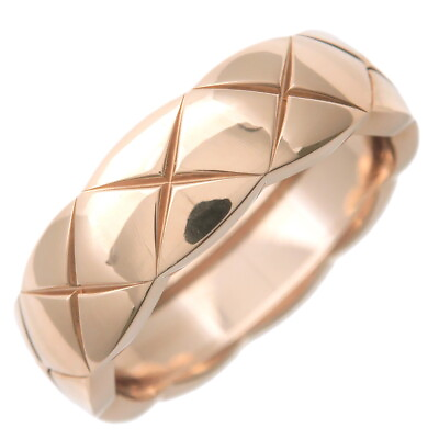 #ad Auth CHANEL COCO Crush Ring Medium K18 750PG Rose Gold #60 US9.5 EU61 Used F S $3353.25