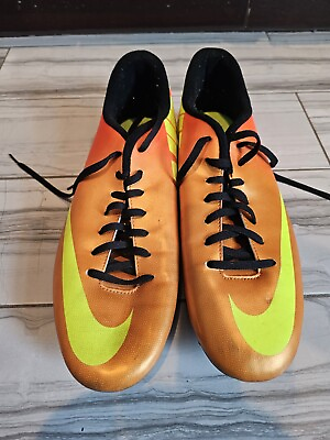 #ad Nike Soccer Cleats Mercurial Orange Volt Shoes Mens Size 12 573873 778 $44.00