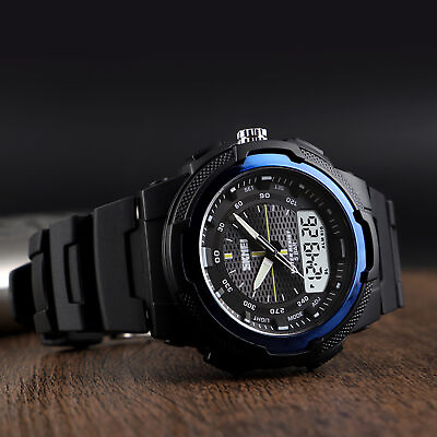 #ad Sports Watch Round Dial Waterproof Wristwatch Gift Supplies Plastic $14.38