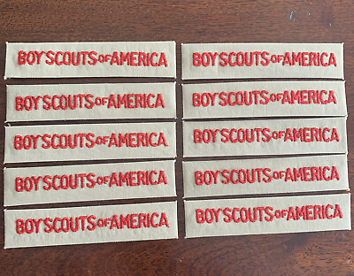 #ad BOY SCOUTS OF AMERICA STRIP PATCHES LOT OF 10 FREE SHIPPING $8.95
