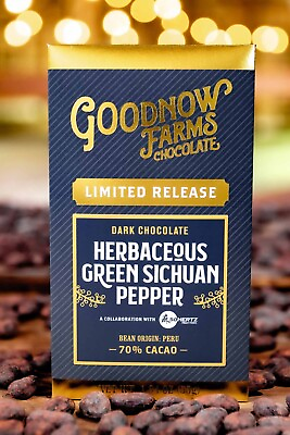 #ad Goodnow Farms Limited Release Peru 70% Dark Chocolate Bar with Herbaceous Green $275.99