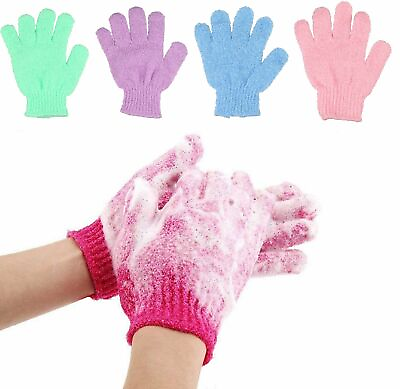 #ad Exfoliating Spa Bath Gloves Shower Soap Clean Hygiene Body Scrub Loofah Massage $4.19