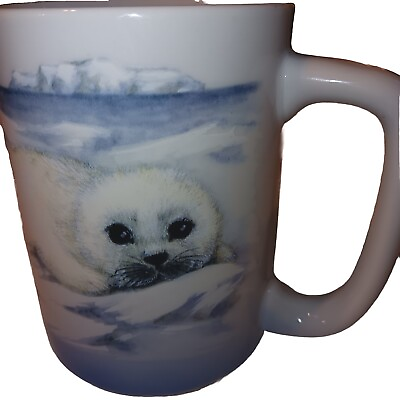 #ad Vintage Otagiri Baby Seal Ocean Coffee Tea Cup $5.00