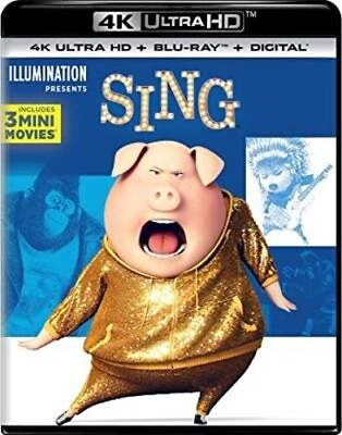 #ad Sing 4K UHD Blu ray Digital Matthew McConaughey NEW *Factory Sealed* $13.99