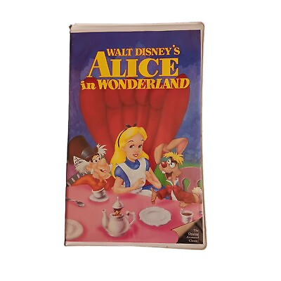 #ad Vintage Walt Disney Alice in Wonderland VHS Movie Black Diamond Classic $10.99