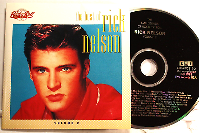 #ad RICK NELSON quot;The Best of Rick Nelson Vol. 2quot; CD 1990 EMI VG Ships Free $5.99
