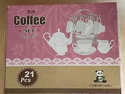 22 Piece Porcelain Ceramic Coffee Tea Gift Sets Cups amp; Saucer Service for 6 $69.99