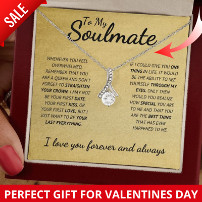 To My Soulmate Necklace Gift for Wife Fiancee Girlfriend Gifts for Her $79.95