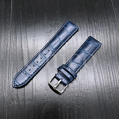 #ad Mens Genuine Leather Watch Strap Black Wristwatch Belt Band 14 16 18 19 20 22mm $11.99