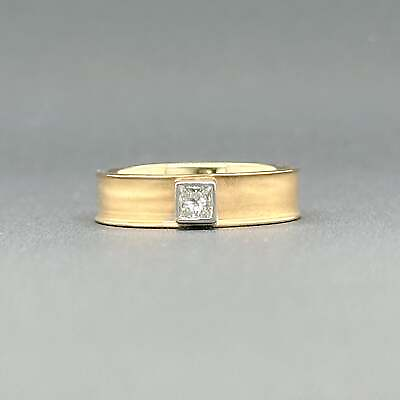 #ad Estate 14K Yellow Gold 0.15cttw G H SI1 Princess Diamond Ring $981.98