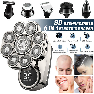 #ad Maquina De Afeitar Electrica Para Hombre Afeitadora Rasuradora Barba Trimmer 9D $33.99