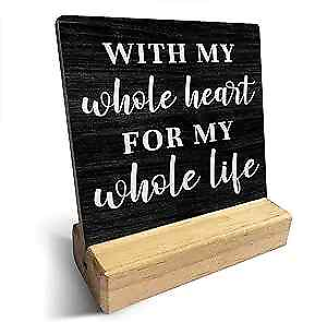 #ad Country Romantic Quote Wooden Plaque Sign Desk Decor Rustic with My Whole $14.16