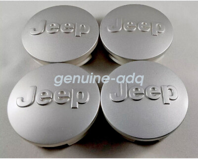 #ad 4x Jeep 64mm 2.5quot; Silver Wheel Center Cover Caps Grand Cherokee Wrangler Compass $16.99