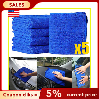 #ad 5 Microfiber Cleaning Cloth Towel Rag Car Polishing No Scratch Auto Detailing* $4.79
