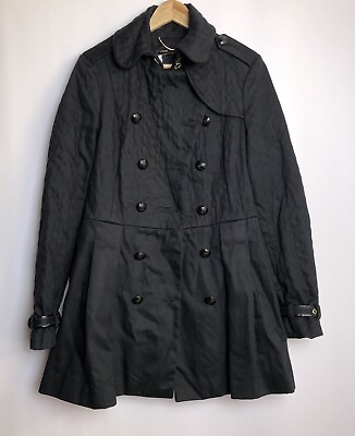 Thomas Burberry Women Black Short Coat Size M $79.00
