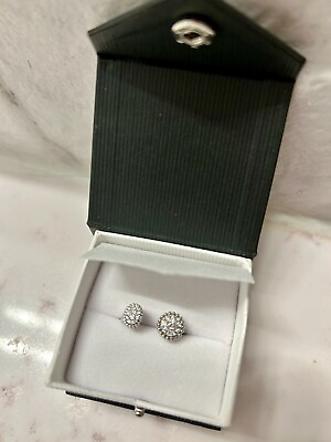 #ad Beautiful new 14k white gold diamond pave ring .40 ct Size 7 $575.00