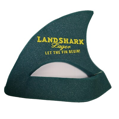 #ad Vintage Margaritaville Landshark Lager Beer Foam Shark Fin Hat Let The Fin Begin $35.00