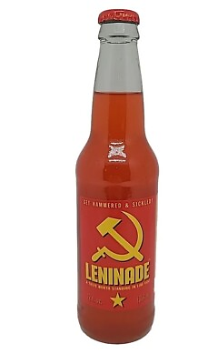 #ad Real Soda Leninade Novelty Soda Bottle Full Soviet Orange Pop $15.99