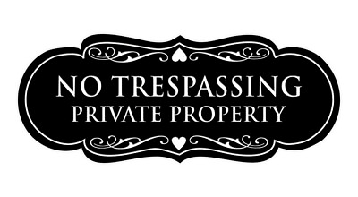 #ad Designer No Trespassing Private Property Sign $13.29