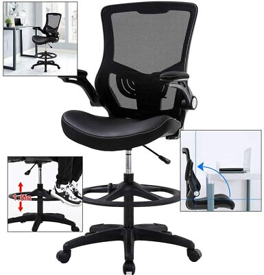 #ad #ad Tall Adjustable Office Chair Drafting Chair for Standing Desk Drafting Stool $111.59