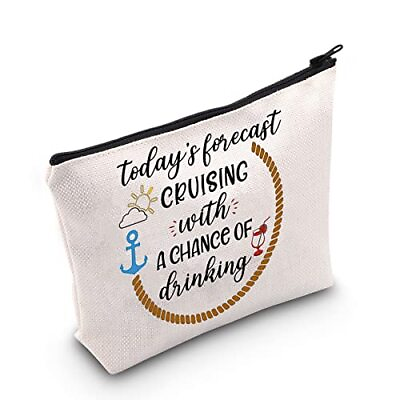 #ad Cruise Themed Gift Cruise Boat Cocktails Friends Groups Cruise Cosmetic Bag G... $24.83