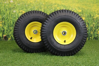 #ad Set of 2 15x6.00 6 Tires amp; Wheels 4 Ply for Lawn amp; Garden Mower Turf Tires $71.99